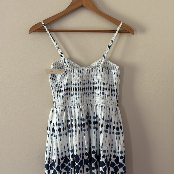 NWT Universal Thread Smocked Cut-Out Maxi Sundress Blue White Multicolor Size S - Picture 8 of 14